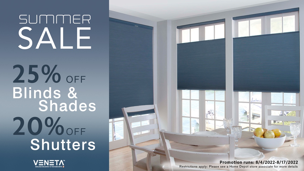Veneta™ Window Fashions (@blindsbyveneta) on Twitter photo This weekend, save 25% on custom blinds & shades from Veneta, available exclusively <a href="/HomeDepot/">The Home Depot</a>! homedepot.com/b/Window-Treat… This weekend, save 25% on custom blinds & shades from Veneta, available exclusively <a href="/HomeDepot/">The Home Depot</a>! homedepot.com/b/Window-Treat…
