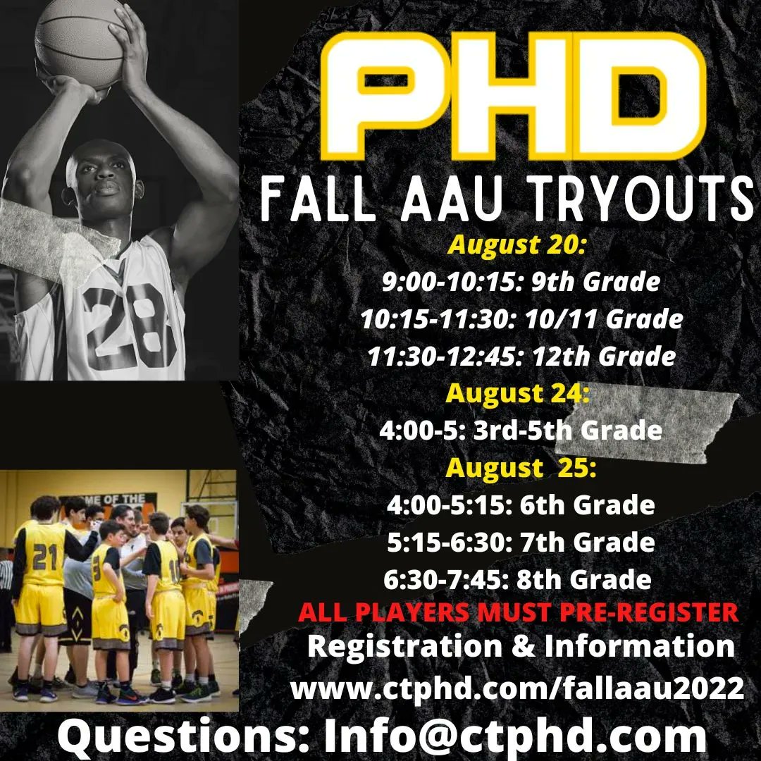 PHD_Basketball's tweet photo. PHD Fall AAU Tryouts are one week away. Register today, https://t.co/NlOR8h6t9X All Tryouts are all St. Ann Church, players must pre-register #phdhoops https://t.co/bWJPZcTPUn
