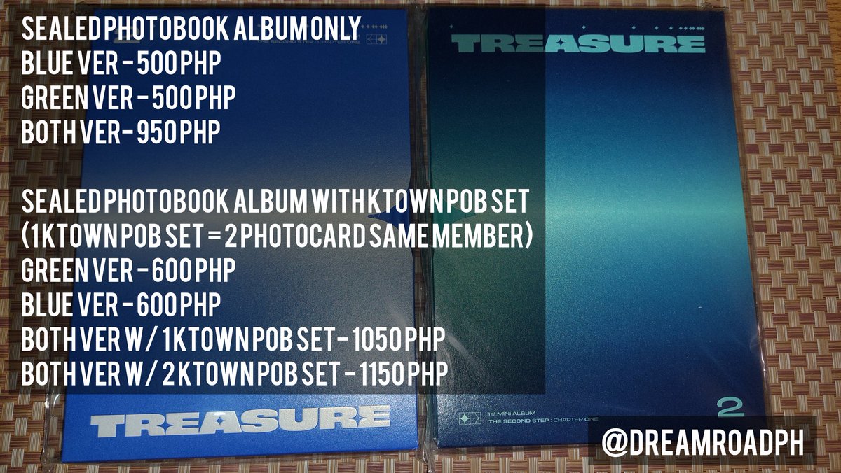 dreamroadph's tweet photo. #DRPH_ONHAND

WTS LFB PH ONHAND

TREASURE TSS C1 ALBUM
PHOTOBOOK - BLUE GREEN
DIGIPACK- HYUNSUK, JAEHYUK
KTOWN POB SET - HYUNSUK, YOSHI, MASHIHO, JAEHYUK, ASAHI, YEDAM JEONGWOO JUNGHWAN

MY TREASURE DIY PHONECASE
JIHOON JUNKYU

MOP: GCASH, UB
MOD: GGX SDD

3 DAYS DOP
 DM TO ORDER https://t.co/qtHjoeP9LB