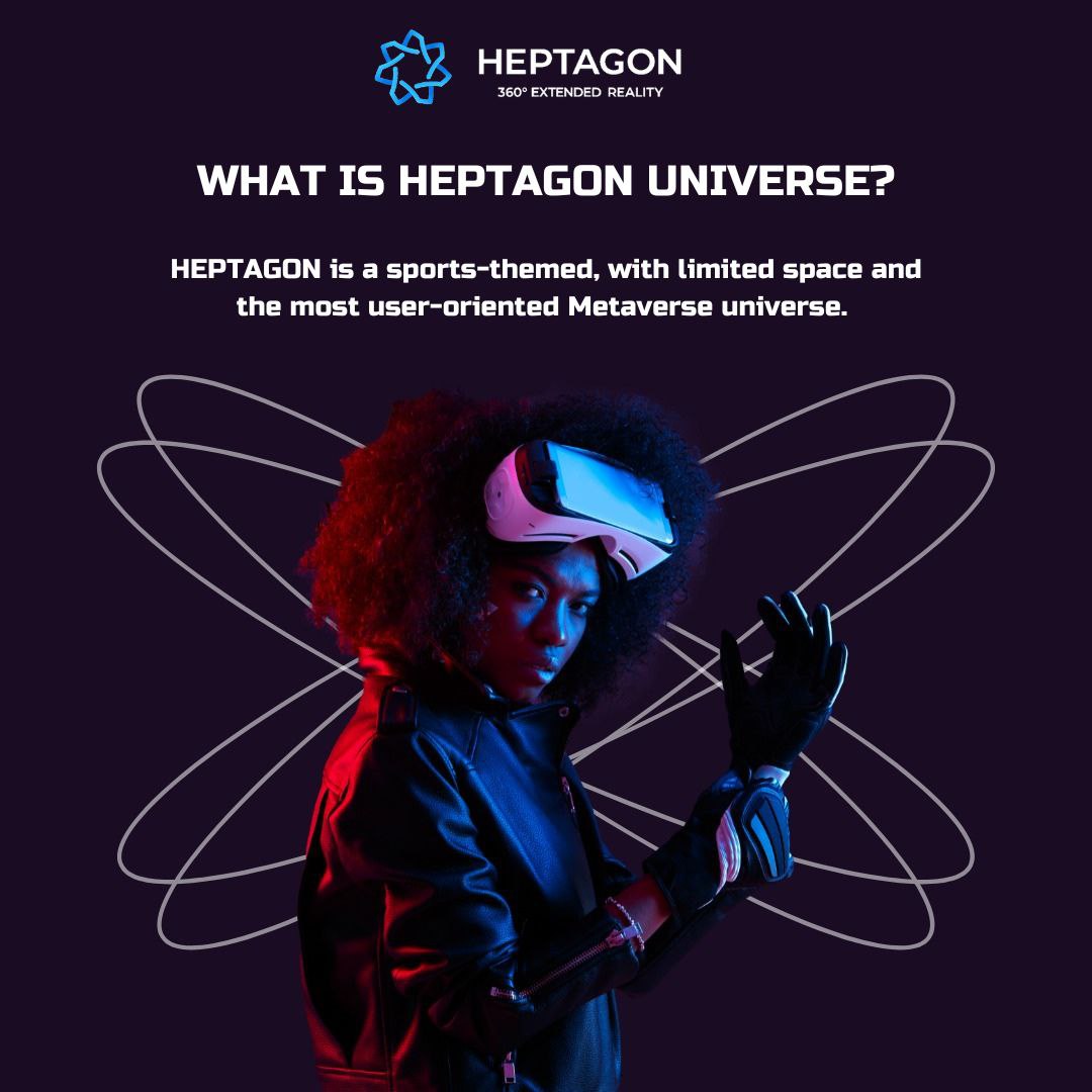 We're rebuilding the world of sports on Metaverse:
Livestream Broadcasts 3D
All sports NFT's
Concerts
Virtual world experience
Heptagon is the world's largest Stadium!
#Heptagon
#Metaverse
#Sports
#NFT
Website : HPTGN.io
Telegram : t.me/HeptagonGlobal