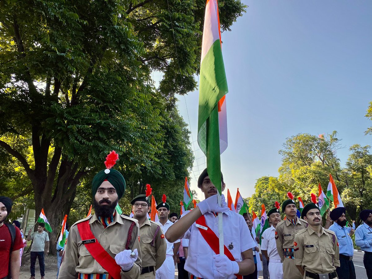 PecRegistrar's tweet photo. Har Ghar Tiranga Rally held today by PEC, Chandigarh https://t.co/2CCt6dpT4y