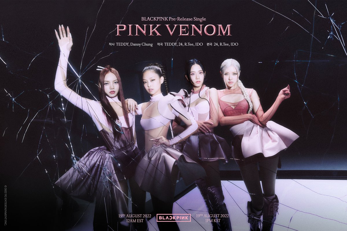 #BLACKPINK ‘Pink Venom’ Credit Poster Pre-Release Single ‘Pink Venom’ ✅2022.08.19 12AM (EST) & 1PM (KST) #BLACKPINK #블랙핑크 #PreReleaseSingle #PinkVenom #CreditPoster #20220819_12amEST #20220819_1pmKST #Release #YG