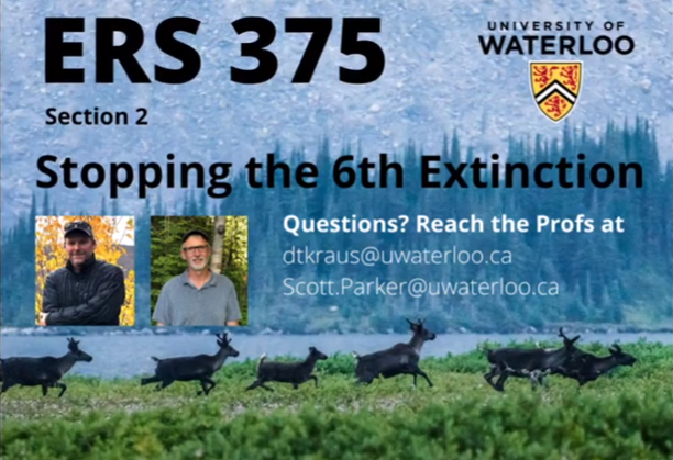 Looking forward to teaching Stopping the Sixth Extinction again this fall! <a href="/ers_uw/">School of Environment, Resources & Sustainability</a>
We’ll explore wildlife loss &amp; recovery with case studies from <a href="/WCS_Canada/">WCS Canada</a> <a href="/ParksCanada/">Parks Canada</a> <a href="/NCC_CNC/">NatureConservancy.ca | Conservationdelanature.ca</a> <a href="/IUCNRedList/">IUCN Red List</a> + others. Knowledge, action &amp; hope.
<a href="/envwaterloo/">Waterloo Environment</a> <a href="/WaterlooBio/">Waterloo Biology</a> <a href="/WaterlooSci/">Waterloo Science</a>