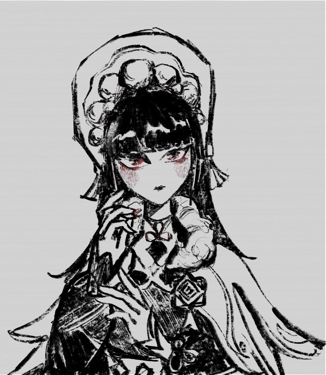 kayer_a's tweet photo. sometimes she looks like she’s from yandere simulator i’m sorry 
#Genshinlmpact #原神 #yunjin #genshinimpactfanart https://t.co/X9L2dLof9Z