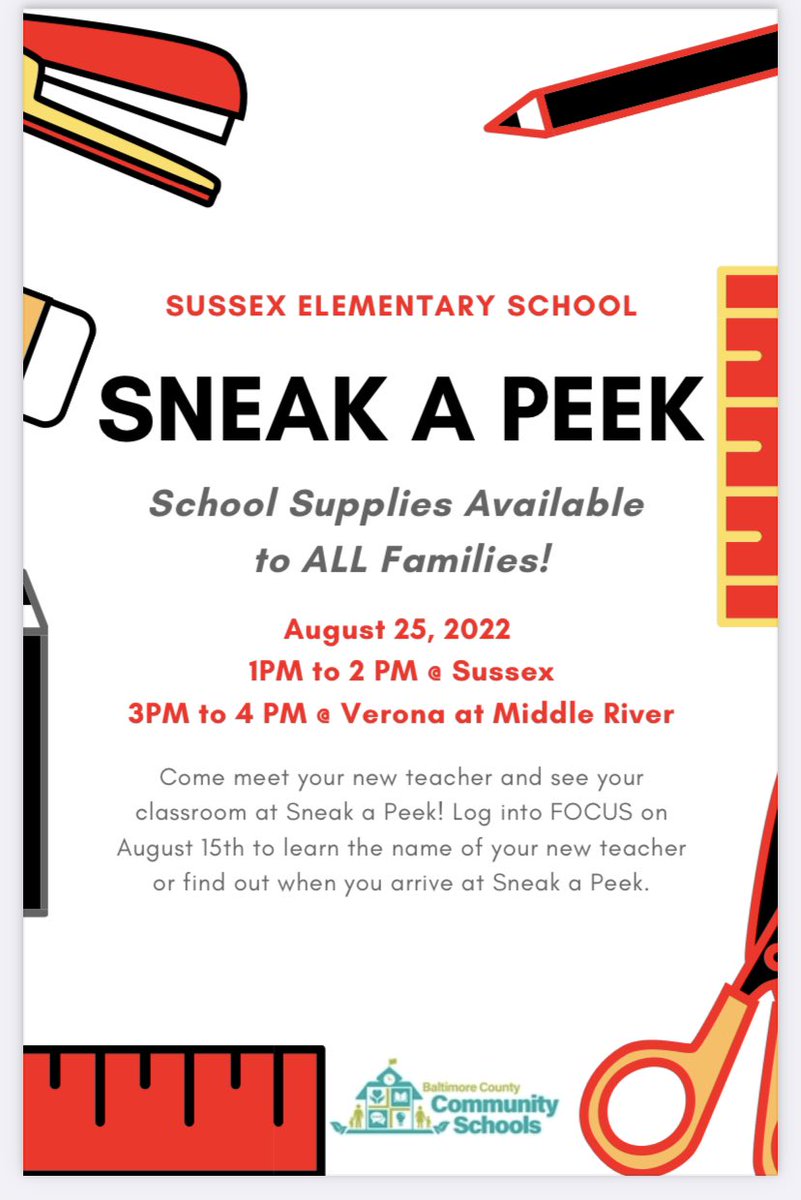 Join us for sneak a peek on August 25th.  <a href="/SussexES/">Sussex Elementary</a>