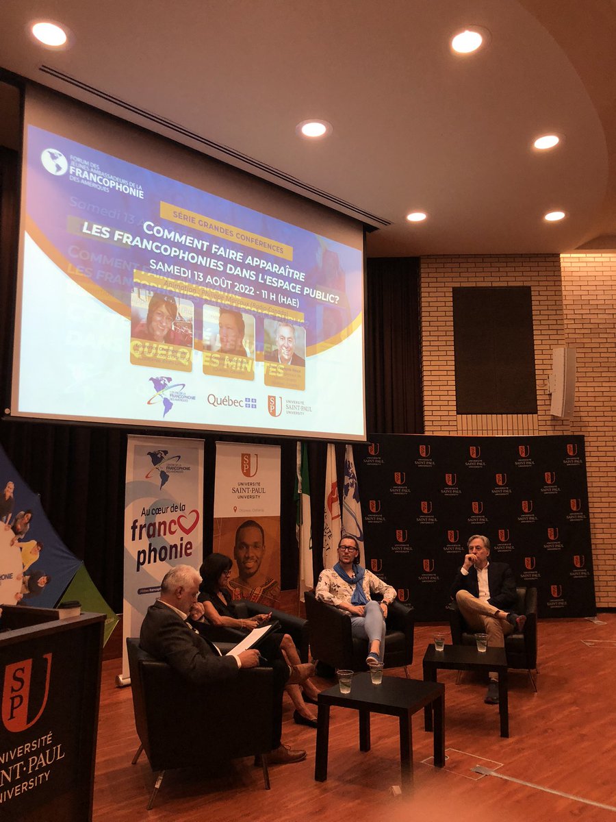 « Comment faire apparaître les francophonies dans l’espace public? » Panel animé par @philippemarcoux dans le cadre du  #FJAFA #AmFr #COMMUNauté #ApPARTenance #FaireSaPART #Affirmation