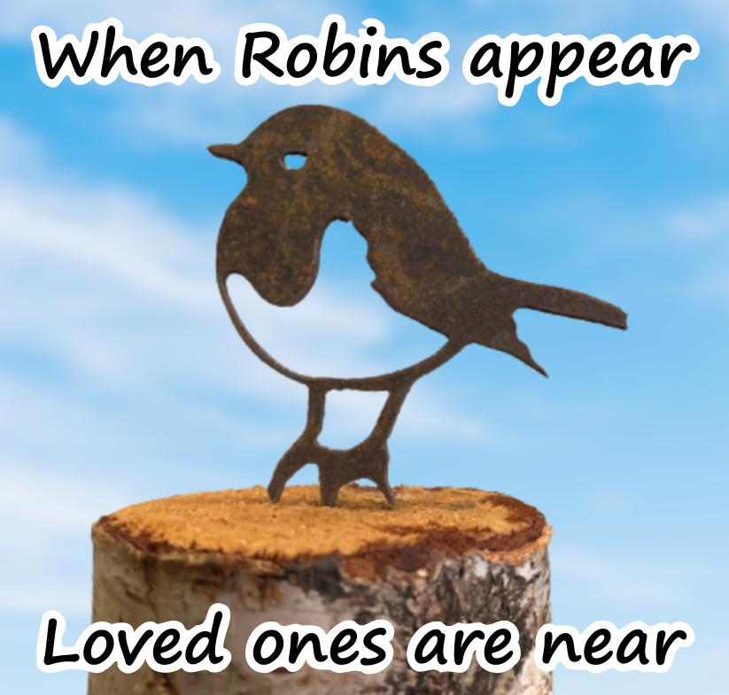 MetalGardenArt's tweet photo. Its often said that 'When robins appear, loved ones are near' 
Britain's best loved bird has been the symbol of good luck, happiness, rebirth - and sometimes even as a messenger for lost loved ones. 🐦❤️

#metalbirds #Robin #robinredbreast #birdlover #quote https://t.co/QjeYWkU70T
