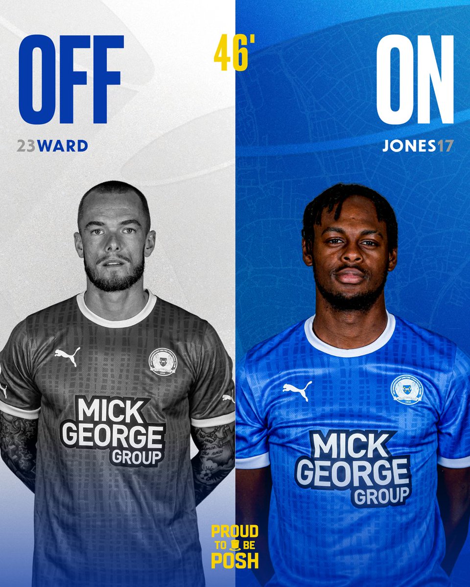 theposh's tweet photo. 46' - Jones has also replaced Ward at the break.

➡️ Jones
⬅️ Ward

🟢 1 - 0 🎩 | #PLYPET https://t.co/8iTOYCylEh