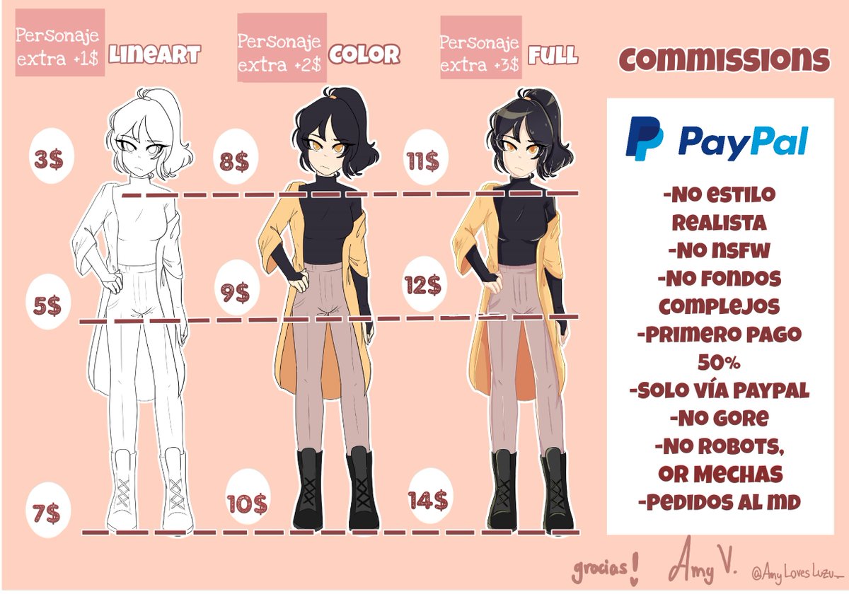 AmyIsABunny's tweet photo. 🐇COMMISSIONS OPEN! || COMISIONES ABIERTAS!

YES! Decidi abrir nuevamente comisiones, ahora incluyo comisiones furry y de ponies ¿Porque? ¡Pues porque no me salen mal! Pedidos al MD (nosoyfurra)

#commissionsopen #opencommissions #ComisionesAbiertas #furrycommissions https://t.co/Dz6flbiiGO
