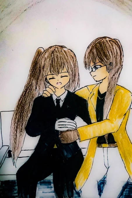 #きまぐれよその子ワンドロ資料2日目は濫花(ランカ)をよろしくお願いします。二丁拳銃を駆使する、真面目さと荒っぽさを併せ持つ冥界の仕事人(暗殺者)です。お兄ちゃんが大好きな奴でもあります。(3枚目左の子です)  