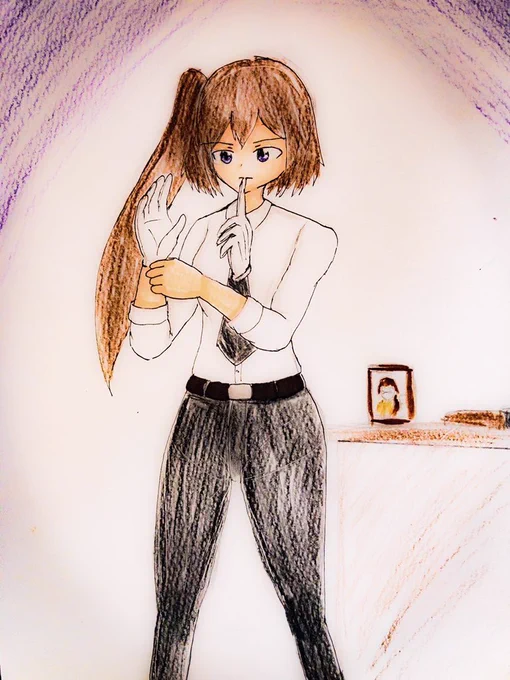 #きまぐれよその子ワンドロ資料2日目は濫花(ランカ)をよろしくお願いします。二丁拳銃を駆使する、真面目さと荒っぽさを併せ持つ冥界の仕事人(暗殺者)です。お兄ちゃんが大好きな奴でもあります。(3枚目左の子です)  