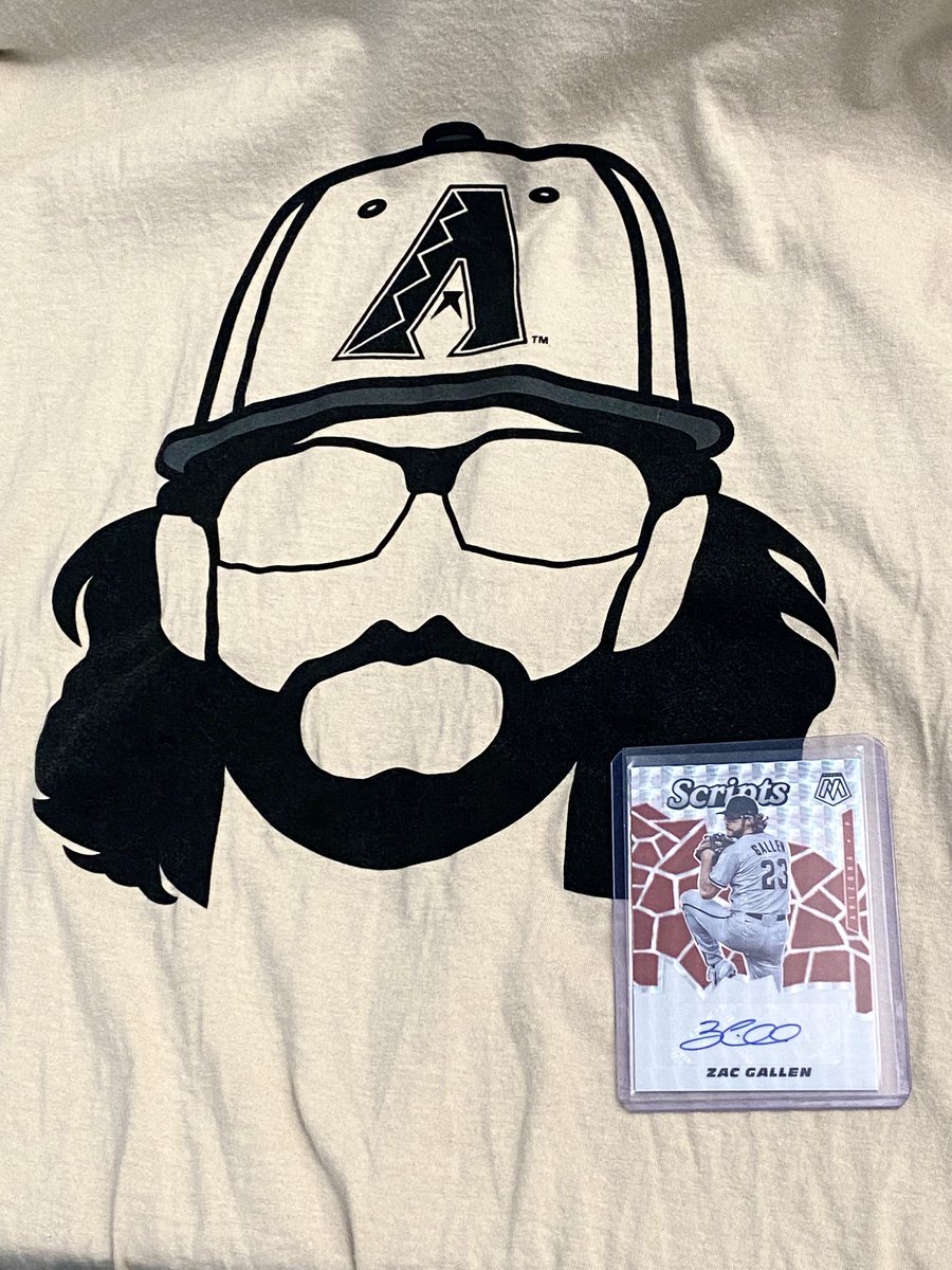 dbaxfax's tweet image. 🐍 Giveaway time! 🐍

I have an extra t-shirt from last week’s #Dbacks game!

Giveaway includes:
• Zac Gallen silhouette shirt (XL)
• Zac Gallen autograph card

Like &amp;amp; RT to enter. Must be following to win.