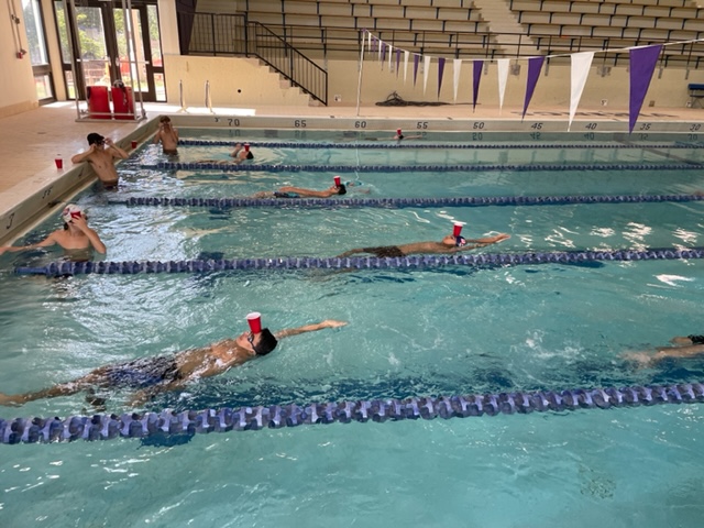northhighswimm's tweet photo. Having a little fun while working on head position in backstroke during practice.😀 https://t.co/aKJrinDPBU