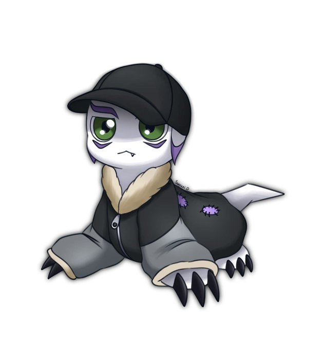 おしゃれ(?)なゴマモン#Digimon #デジモン #イラスト 