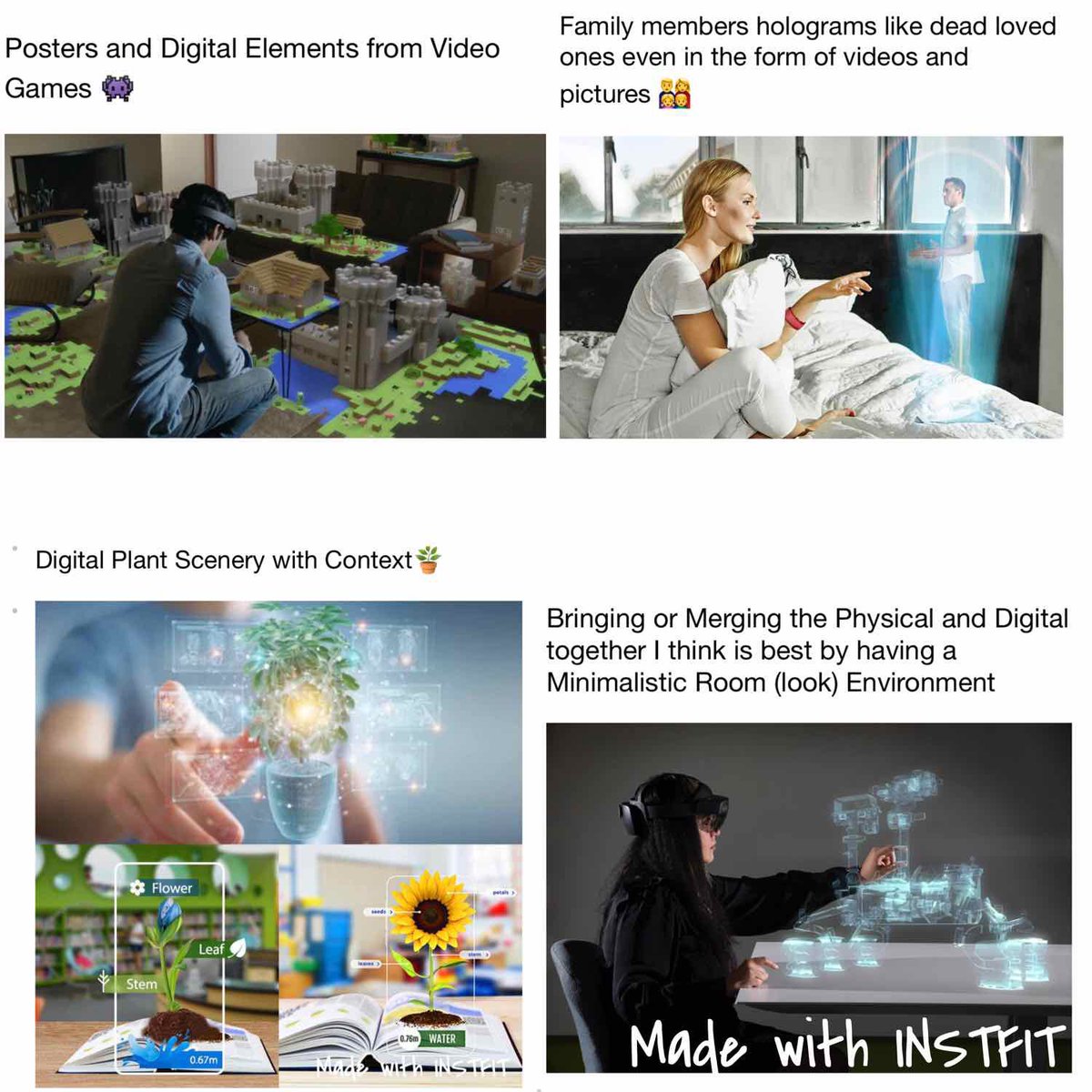 AJ2088RD's tweet photo. Examples of some use cases for Augmented Reality (Glasses). #VideoGames #Minecraft #DigitalObjects #DigitalElements #Posters #ReadyPlayerOne #Metaverse #TronLegacy #Memories #Holograms #StarWars #Plants #Flowers #Context #Nature #Minimalism #Environment #Digitization #Rover https://t.co/43XNT5AsXp