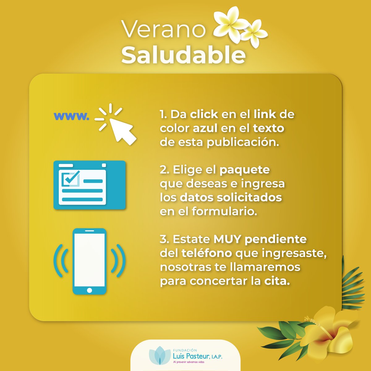 ¡Este verano date el tiempo de realizarte tus estudios preventivos a precio especial! Enfermedades como el cáncer cervicouterino pueden ser reversibles con una detección temprana. Agenda tu cita aquí--> fundacionpasteur.org/verano-saludab…

#VeranoSaludable #AlPrevenirSalvamosVidas #Unida...