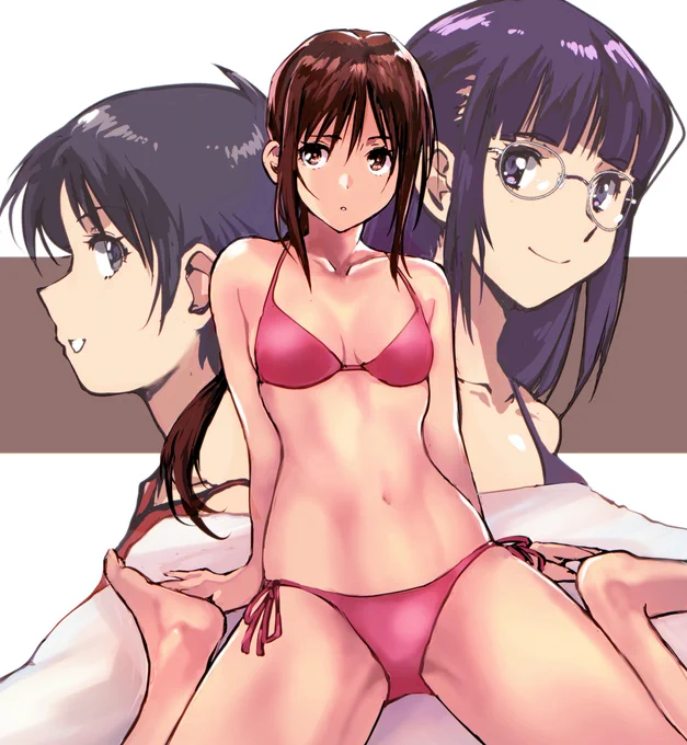 佐藤なり先生の三人娘。 