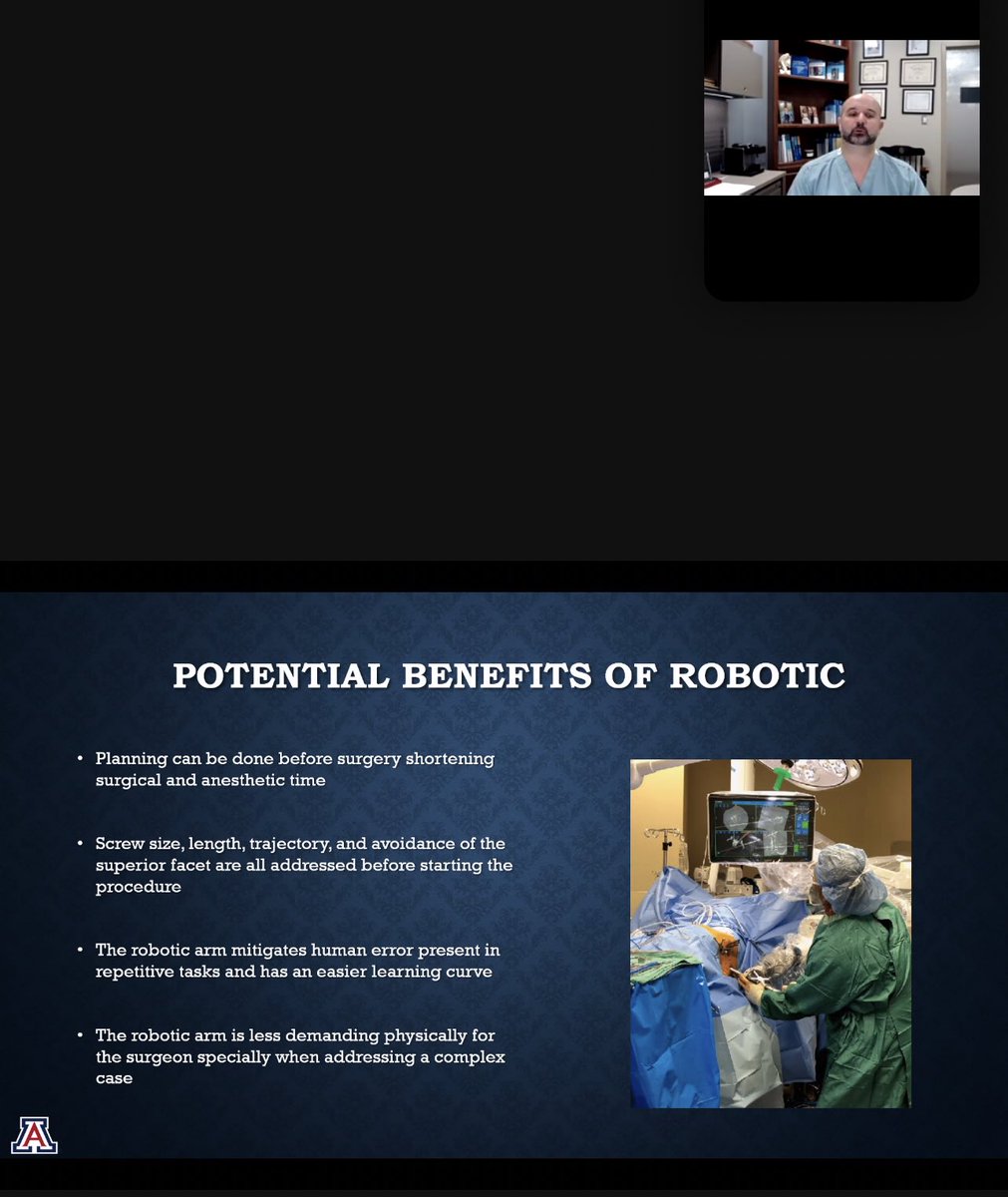 theamna1's tweet photo. Great program; I enjoyed the session and discussion on the current state and future of robotics in spine surgery. Thank you, Dr. Baaj and the faculty. https://t.co/xAJue1VbfC