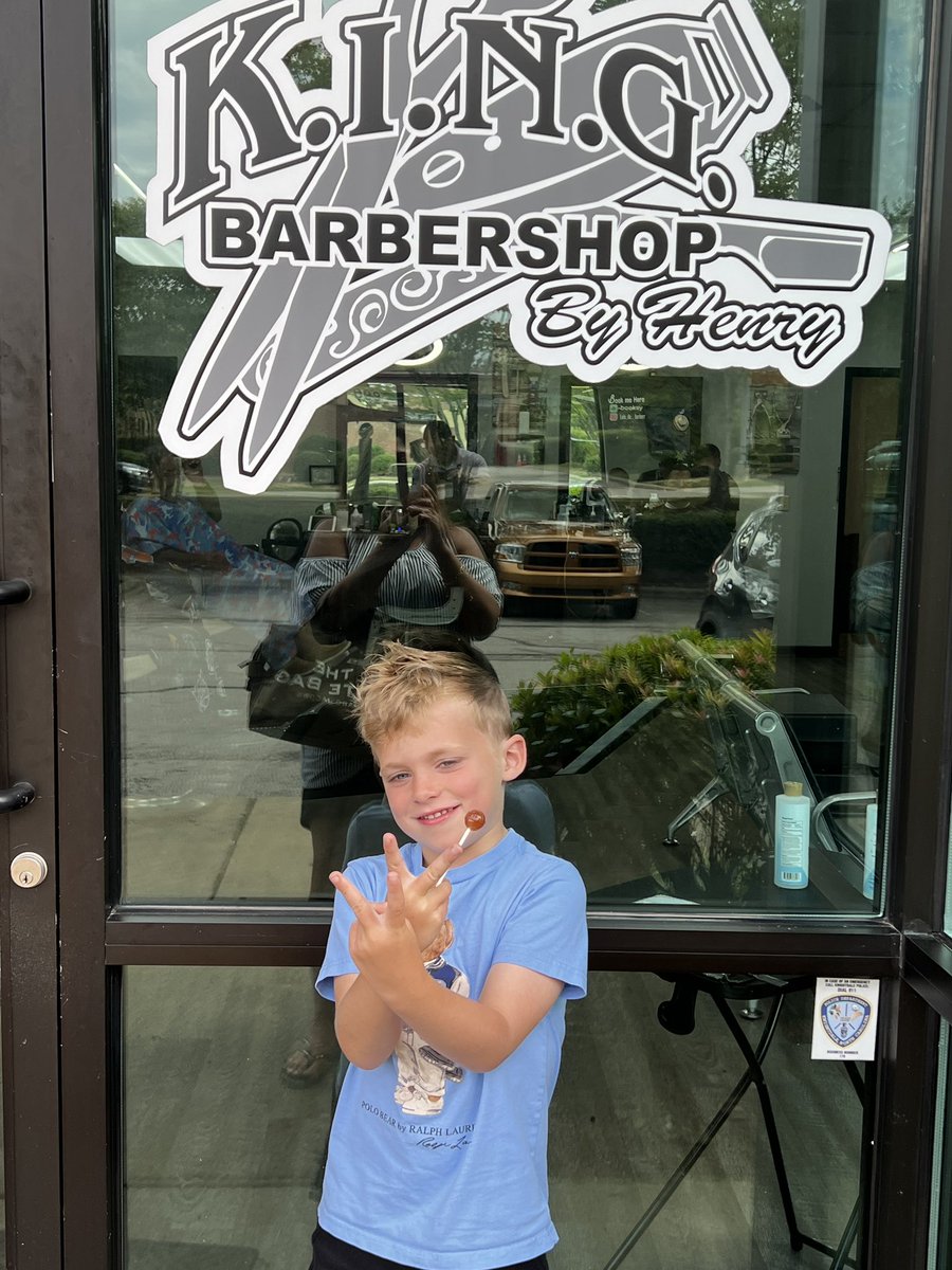 Little buddy with the fresh fade, coldest 5 year old I know🥶🥶