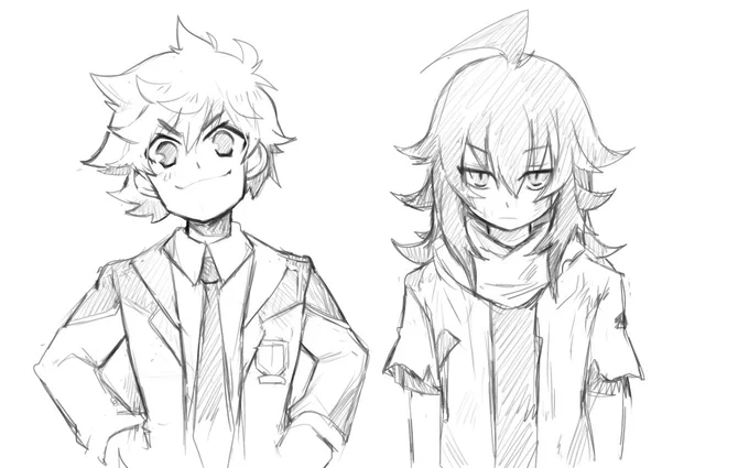 (wip) sadly I have no time yet to finish it but here's the preview of Gure &amp; Gill at the age of 13 