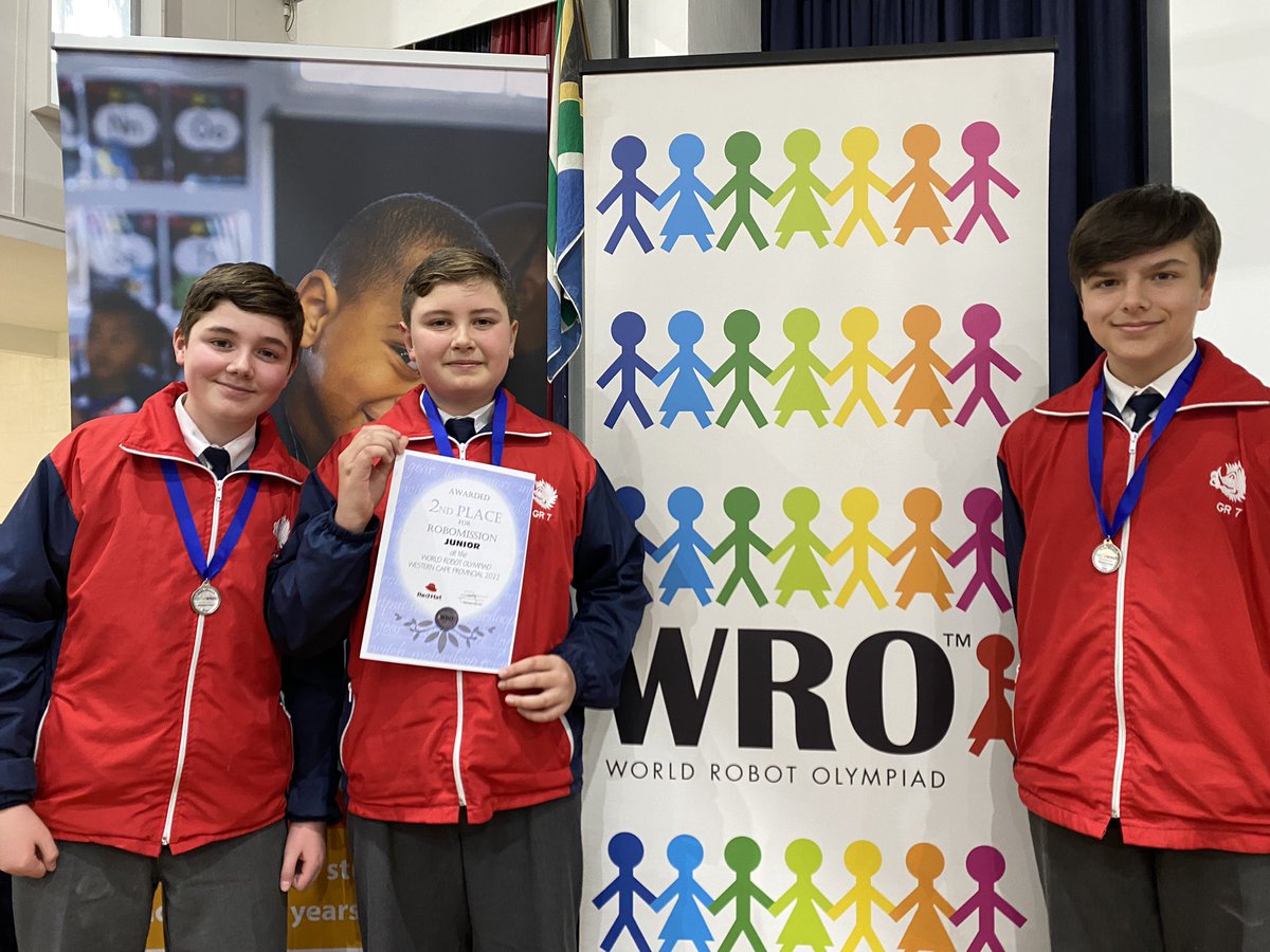 EVERSDAL PRIMARY SCHOOL (@eversdalprimary) on Twitter photo We are proud of our Evers who took part in the World Robotic Olympiad(WRO)Western Cape, today. Congratulations to our team, that achieved 2nd place in their category
#CriticalThinking #EverCoding #ProblemSolving
<a href="/WCED_eCulture/">WCED eLearning</a> <a href="/Wendy_Horn01/">Wendy Horn</a>. #WRO #robotics #evers4life We are proud of our Evers who took part in the World Robotic Olympiad(WRO)Western Cape, today. Congratulations to our team, that achieved 2nd place in their category
#CriticalThinking #EverCoding #ProblemSolving
<a href="/WCED_eCulture/">WCED eLearning</a> <a href="/Wendy_Horn01/">Wendy Horn</a>. #WRO #robotics #evers4life