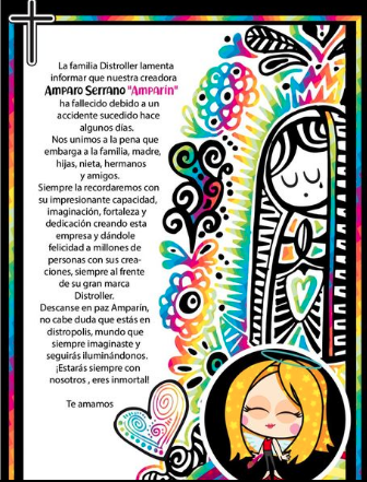 HijasHijosMx's tweet photo. Hasta siempre #AmparinSerrano ¡Viva siempre Distropolis y en el corazón de sus familiares y amigos! #Distroyer https://t.co/BtIjmtSJxe