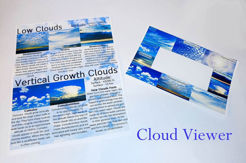 Head stuck in the clouds? Let us help! Stop by the Mobile Library for a free Cloud Viewer Kit to help you identify the types of clouds you see in the sky. It’s a great #STEM activity for all ages. Visit l8r.it/bYIr for the upcoming Mobile schedule.