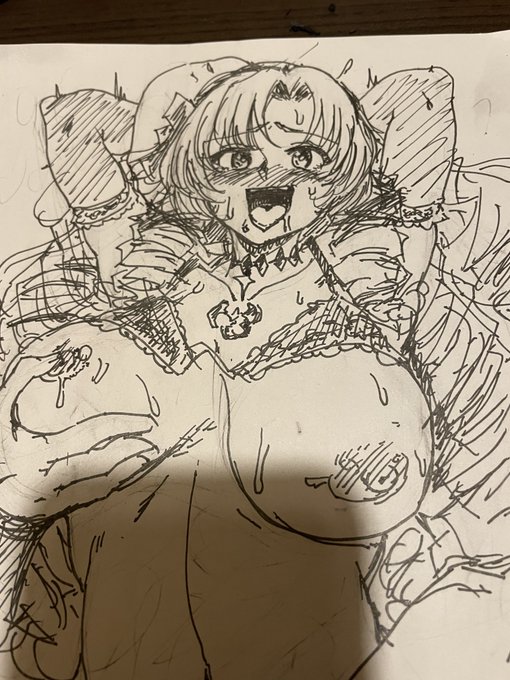 顔が気に入らないけど修正液ないんだよなー。どうするかなー...。→あっ、ライトボックスあったわ! 