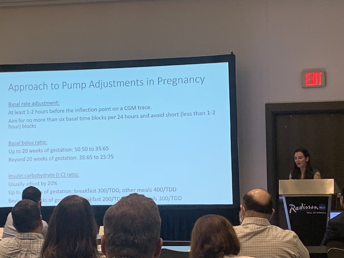 ENDOofTomorrow's tweet image. Excellent talk from Dr. Egan at Midwest Endocrine Society 13th Annual meeting in Minneapolis !Here is a summary of insulin pump management strategies during pregnancy! @egan_am @MayoClinicEndo