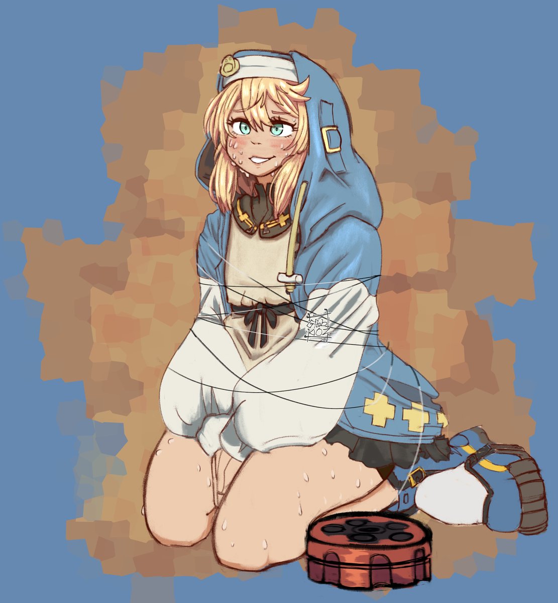 Gibb0oz's tweet photo. just Bridget nothing to see here 
#Bridget #GuiltyGearStrive #GGST #GUILTYGEAR #格ゲーキャラ描こうぜ #ブリジット https://t.co/b5wql2wBLu