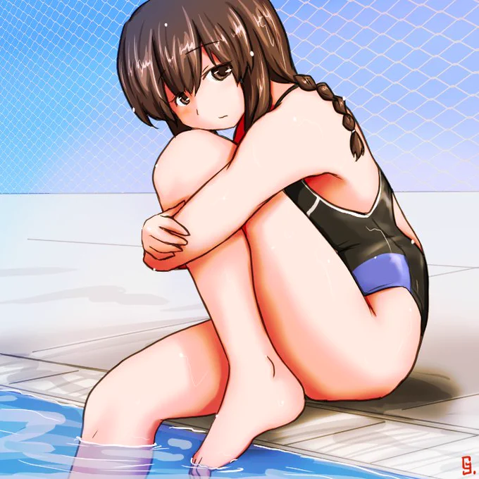 プールサイド波#艦これ版深夜の真剣お絵描き60分一本勝負 #艦これ版真剣お絵描き60分一本勝負_20220813 