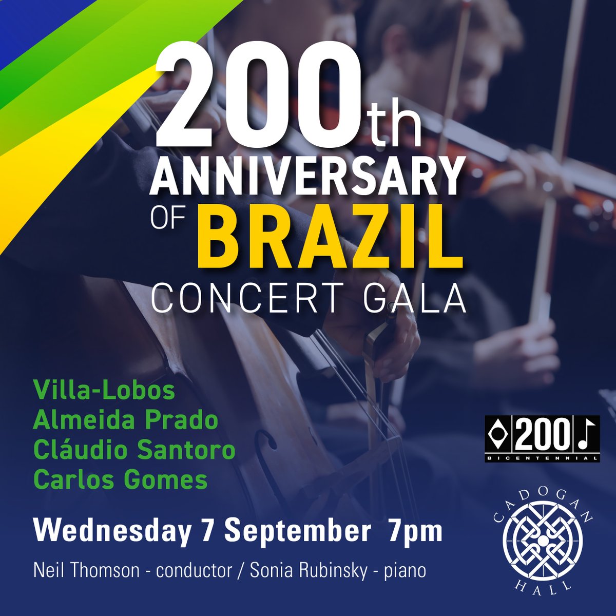 Discover the rich culture of Brazilian classical music with us at @cadoganhall this 7th September. Tickets available from £10. cadoganhall.com/whats-on/engli… @neilthomson20 @soniarubinsky