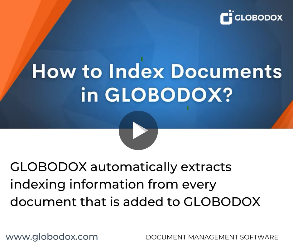 globodox's tweet image. GLOBODOX automatically extracts indexing information from every document that is added to GLOBODOX. 

Watch this 🎦 to learn how you can index documents in GLOBODOX.

#documents #documentindexing #automatedindexing #textsearch #fastindexing #fastsearch #metadata  #documentsearch