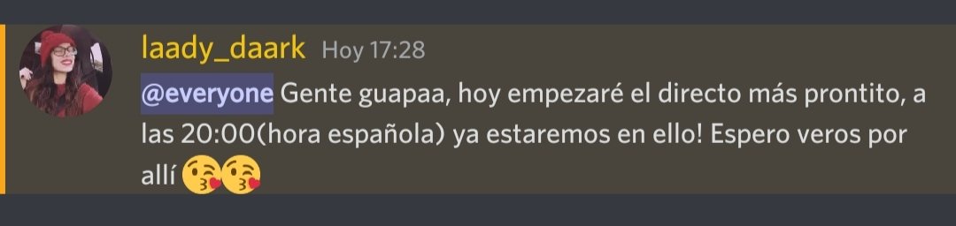 laady_daark's tweet photo. NOS VEMOS A LAS 20:00! 😊✌️ https://t.co/aPSLAaxTmv