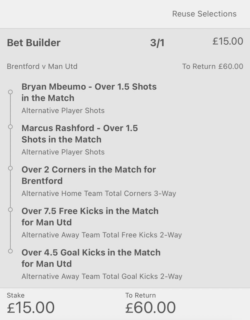 ValueBetSpotter's tweet photo. 😍 F*ck it… £60 cash giveaway!

If this Brentford vs Man United bet wins tonight, we’ll give away £60 cash. 

👉 £30 to someone who LIKES this tweet.
👉 £30 to someone who RETWEETS this tweet.

Must be following us. Ready? Go! https://t.co/5lpUiFBoMO
