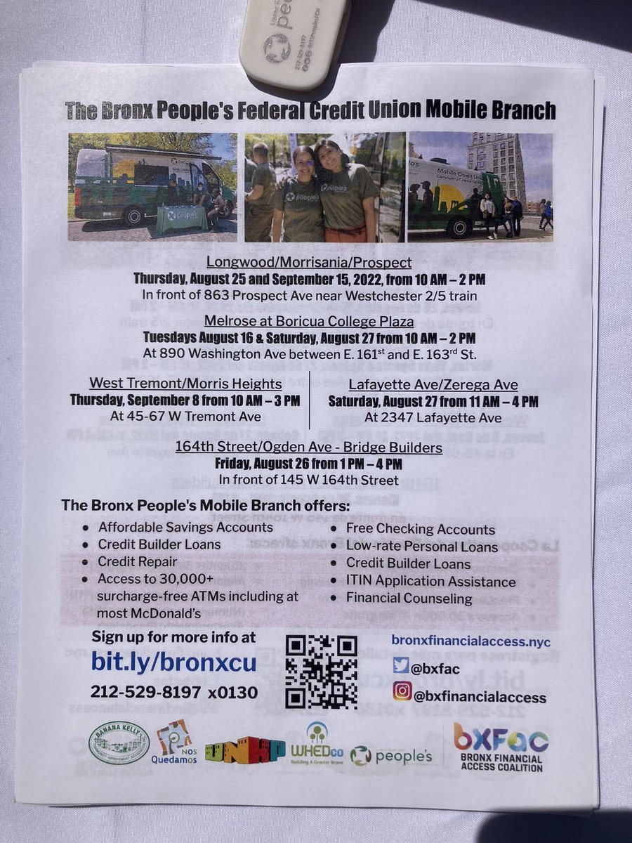 gregory8jost's tweet photo. Excited to bring #BronxPeoples #FederalCreditUnion to the Northeast Bronx, setting up for #WakeFest here on Strang and Murdock Aves. #oneBronx https://t.co/nEQxfS37UI