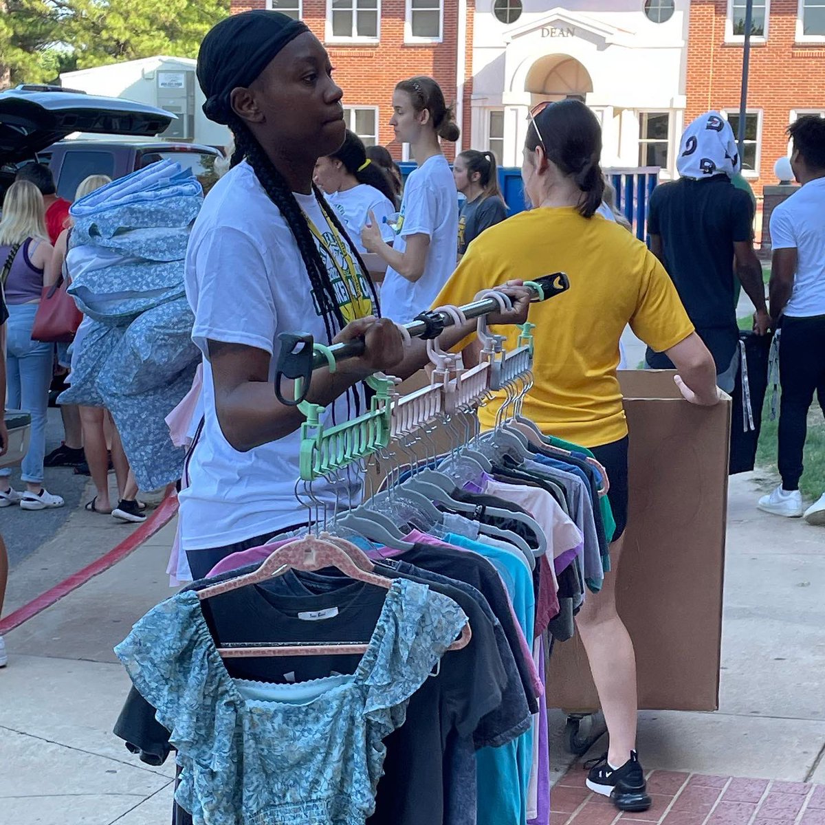 ATU_Athletics's tweet photo. We had fun last night and today we are back to work 🦾!

 Love seeing our athletes out helping new Tech students move in! https://t.co/Nq4OFfwuqr
