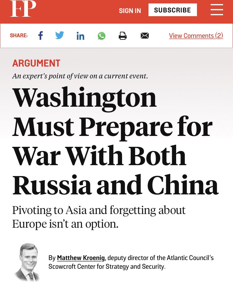 GalLuft's tweet photo. Will any of those media outlets ever print an article titled “America should seek peace with…” https://t.co/4lqtUZInVn