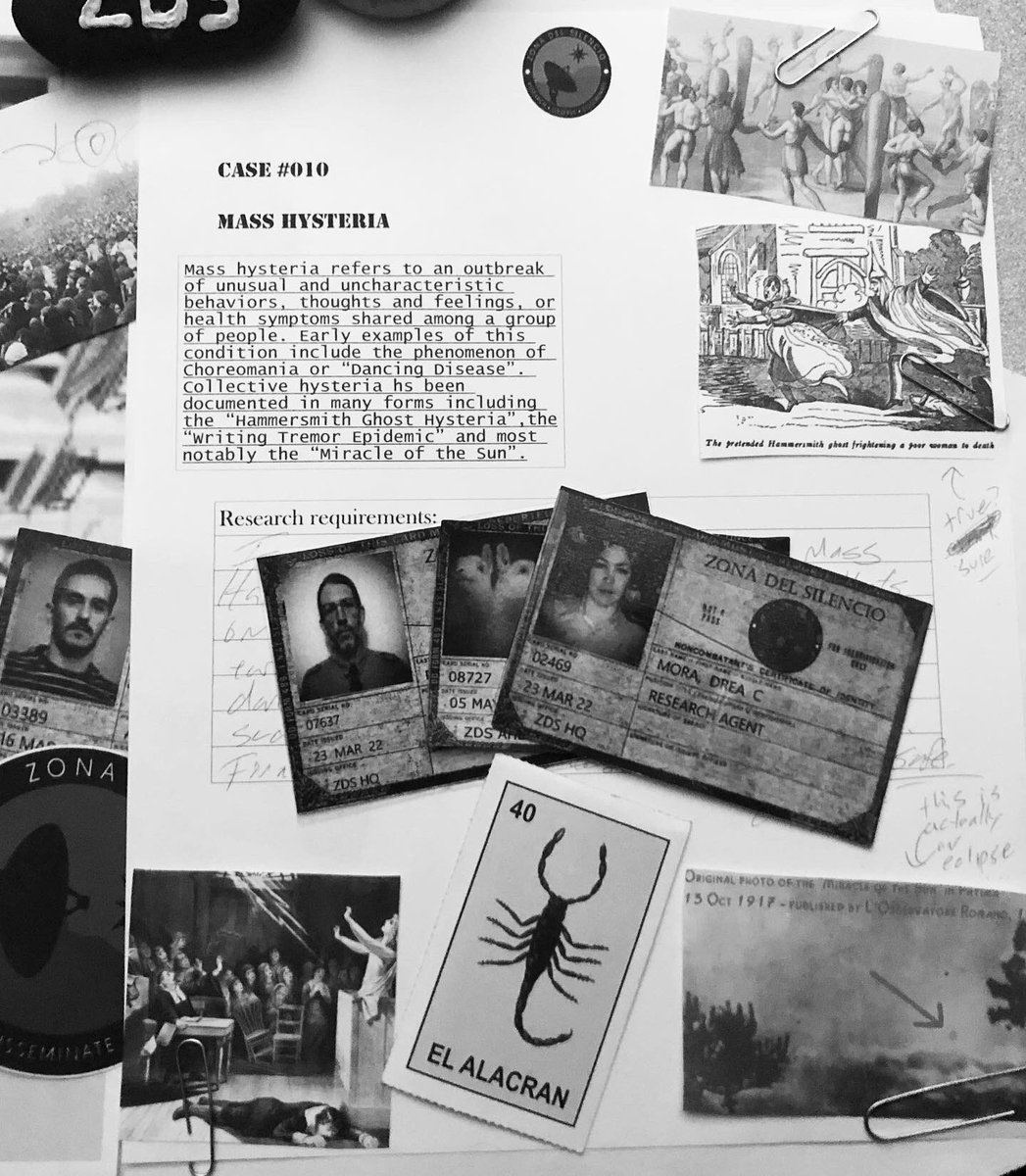 Case #010 “Mass Hysteria” is now available to podcast listeners. Agents Mora and Ryan are back in the Zona del Silencio to research the phenomenon of collective hysteria and mass hallucination. 

open.spotify.com/episode/6rjdaU…