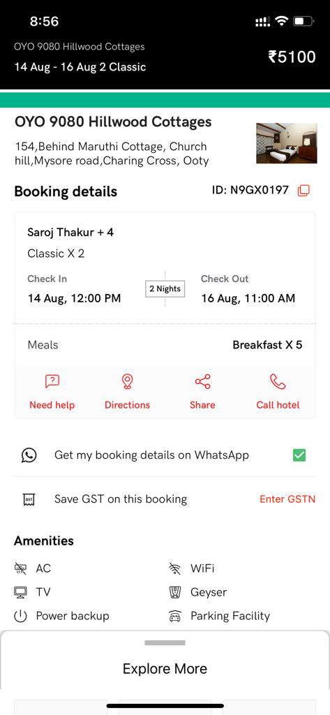 rajjit95's tweet photo. Booked hotel with OYO for OOTY dated 14-16 via APP but day before checkin calling hotel they denied for booking. Payment done on 10th july still no info passed from OYO side.

@oyorooms @KishanReddyOfc @riteshagar @tourismgoi @Tamilnadutour7 @tamilnadutour @OotyTour https://t.co/AJ9JevFcw9