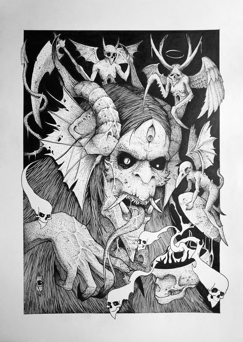 My newest artwork. Pen on paper. #art #drawing