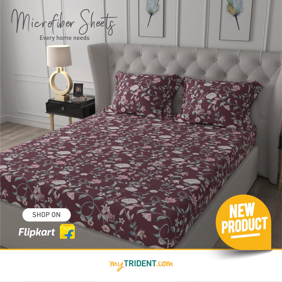 myTRIDENThome's tweet photo. New launch! Incredible #microfibersheets!
Thoughtfully crafted to add a wonderful dose of cosiness these sheet sets offer long-lasting strength & a noticeably soft hand feel. These durable sheets which offer luxurious suppleness are available on @Flipkart . https://t.co/HemkrLpiTN