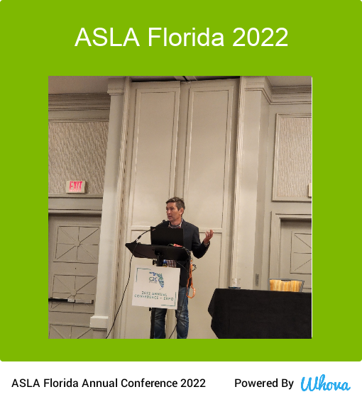 gkwladesign's tweet photo. Great job Mr. Conference Chair! #ASLA_Florida #JeremyFloyd  via Whova event app https://t.co/7rkWOlgjM0 https://t.co/FibyiRf9nW