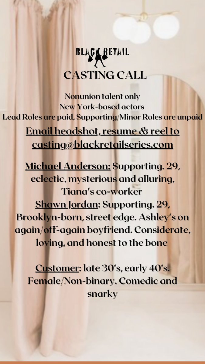 blackretailshow's tweet image. NYC ACTORS! We still have some incredible roles to fill! We want to see you!

#castingcall #casting #nycactors