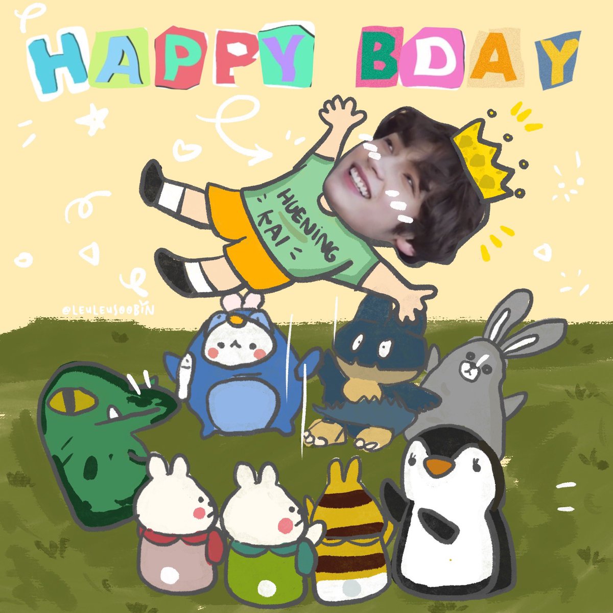 leuleusoobin's tweet photo. Happy Bday #AngelRockstarHueningKai 
@TXT_members https://t.co/3ECrcMrt3I