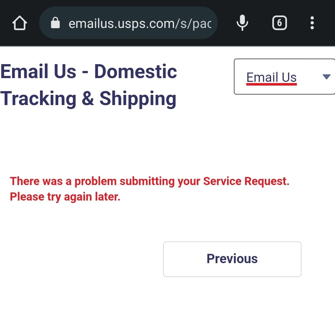 Dugnificent's tweet photo. @USPS @USPSHelp website is a joke. Package that was "out for delivery" last Friday never showed. Local PO has no idea. Tried to file a claim online and get this nonsense https://t.co/3TSOCw4yPr