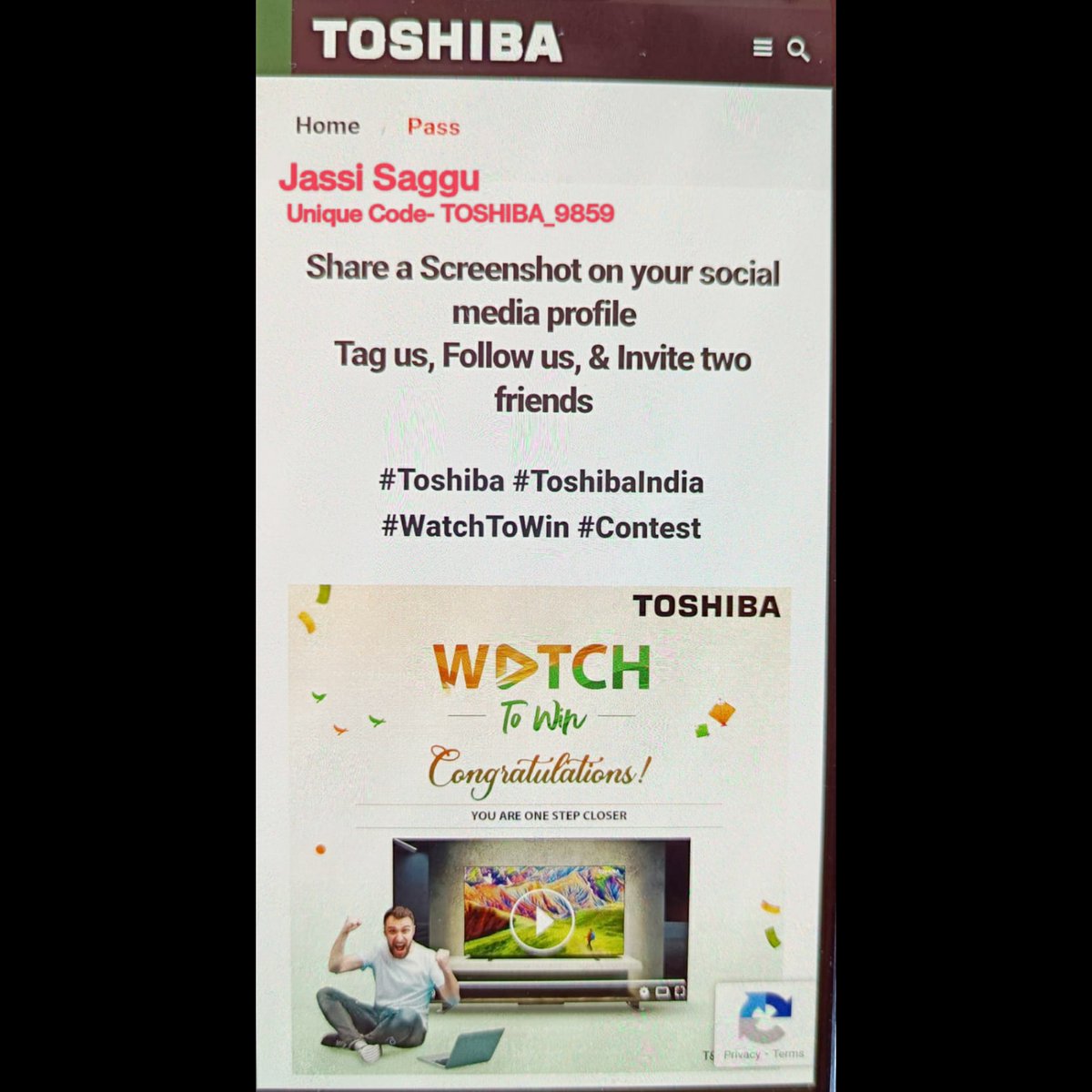 jassi___saggu's tweet image. 🇮🇳 Liked 🇮🇳 Tagged 🇮🇳 Shared

My Unique Code 👉 TOSHIBA_9859
User ID 👉 JASP_13

All steps completed 🇮🇳

#Toshiba #ToshibaIndia #WatchToWin #Contest #IndependenceDayContest  

@ToshibaTV_India

Tagging 🇮🇳
@stellar_suri @gsrana4580 @TheDataAnalyser @SujitPavaskar @SufiyanShelly