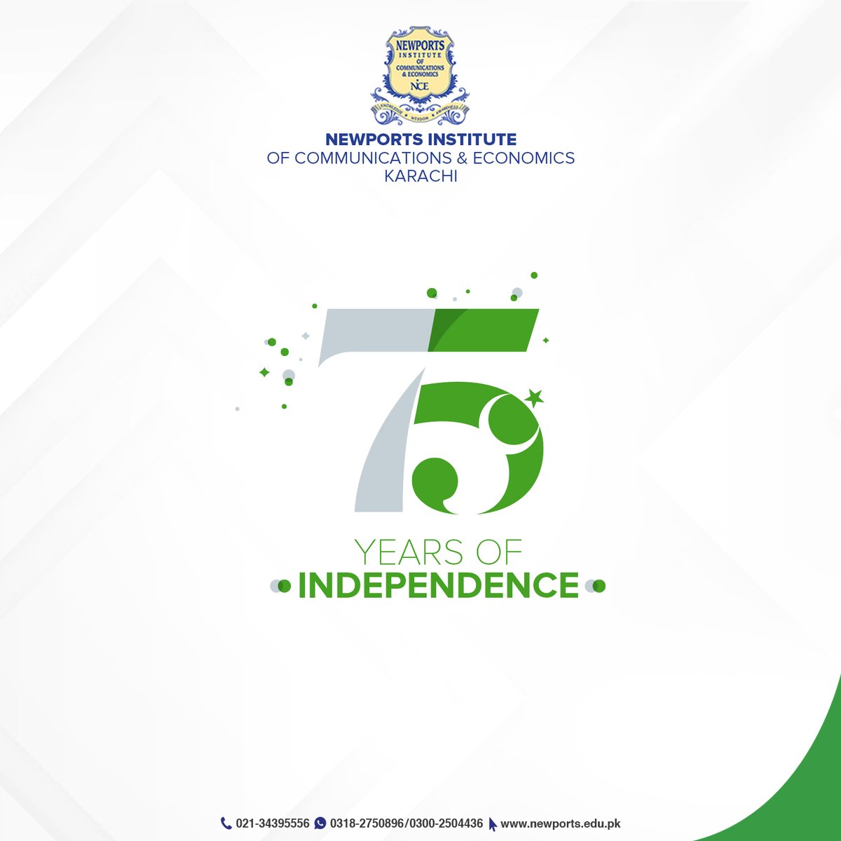 NewportsInst's tweet photo. Join us as we celebrate the 75 years of independence of this great nation. Happy Independence Day to you all from us here at Newports Institute.

#newports #independenceday #14august #75yearscelebrations https://t.co/AvVQHVqSJp