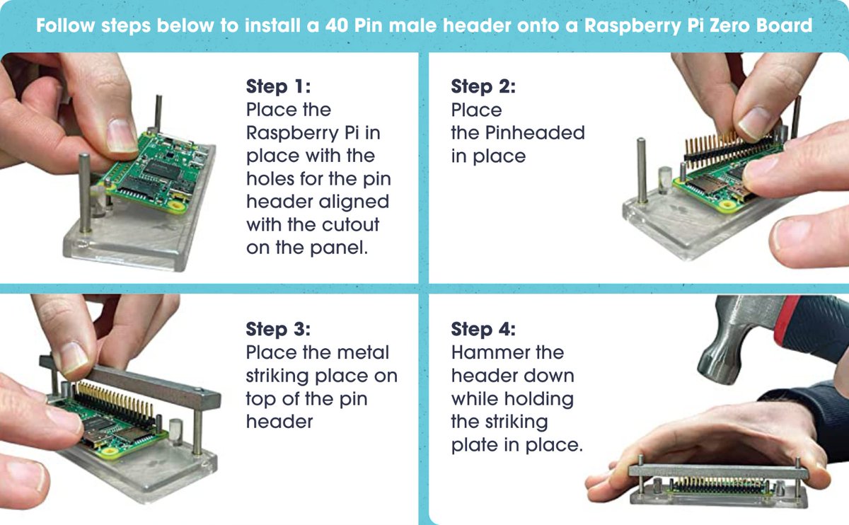 vilrosusa's tweet photo. Apply headers to your Pi Zero Or Pi Zero W in 4 easy steps😆

#raspberrypi #arduino #technology #diy #robotics #electronics #tech #programming #python #linux #computer #3dprinting #coding #hacking #iot #makers #hacker #coder #circuit #code #robot https://t.co/AJPb0GNw7v
