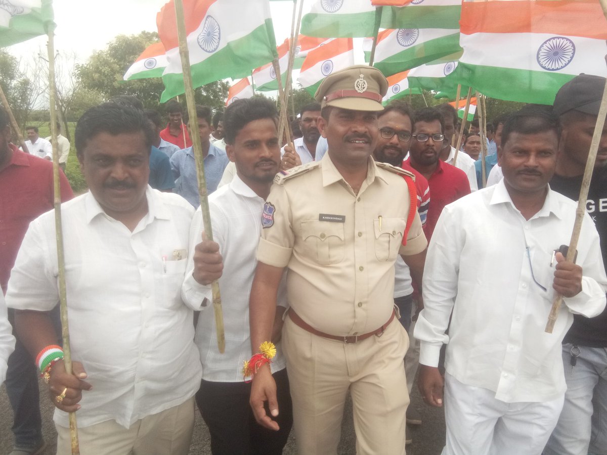 75 th independence celebrations freedom rally conducted from PS RAIKODE to CHIMNAPUR